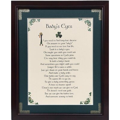 Peter Townsend's Irish Collection Baby's Eyes Blessing Framed Print ...