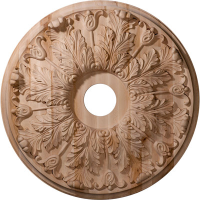 24 po x 3 7/8 po x 2 1/4 po P médaillon sculpté florentin, cerise (convient aux auvents jusqu'à 7 po)