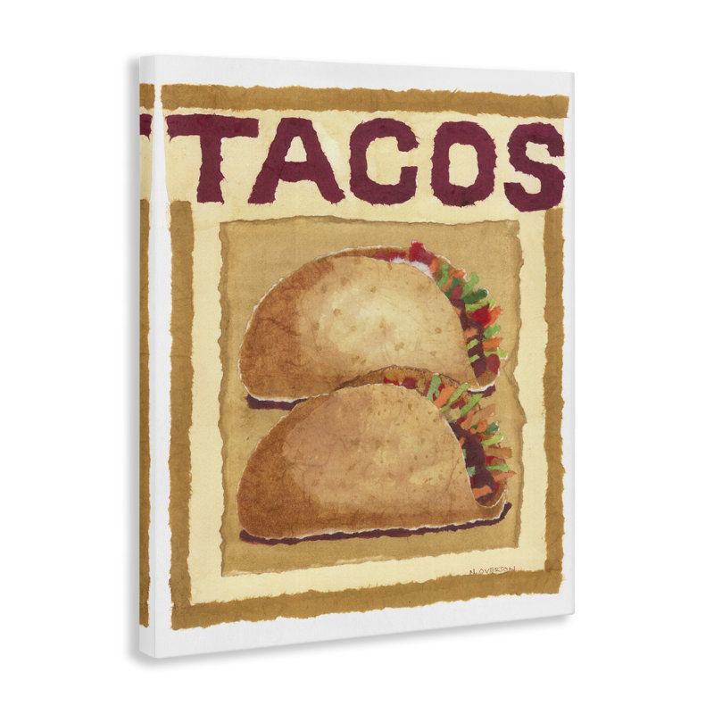 Art traditionnel sur toile, "Traditional Tacos Duo" par Nancy Overton, H 40 po x l 30 po