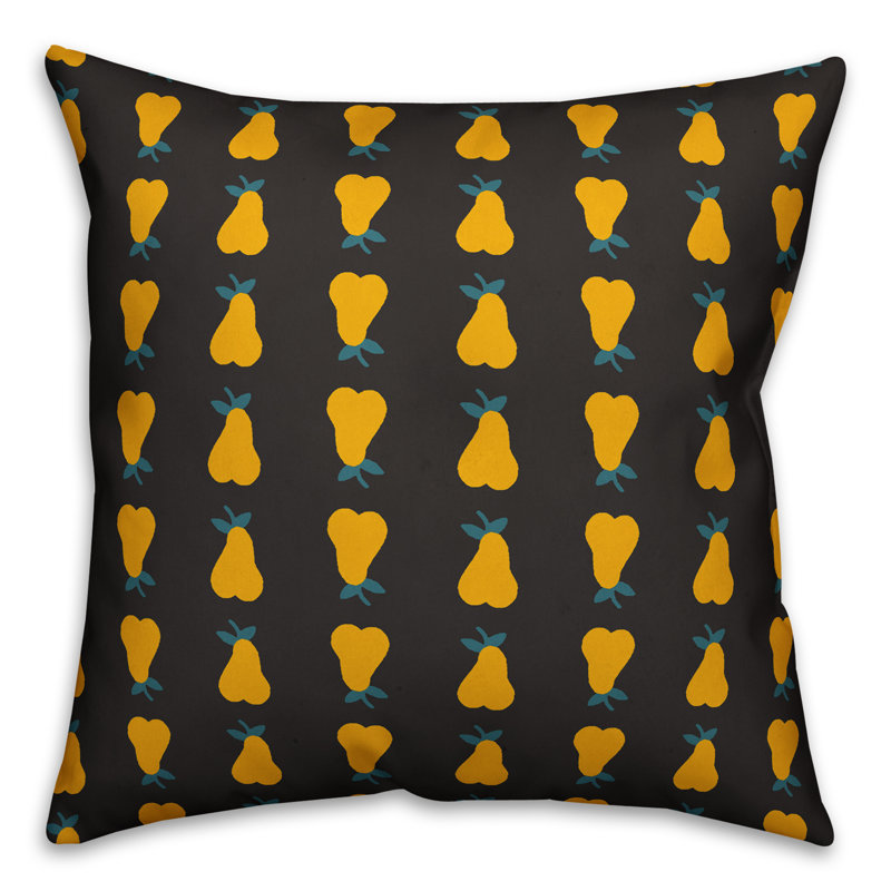  Housse de coussin Pear, 16 po x 1 po, Jaune