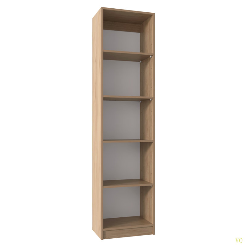 Bibliothèque compacte avec plusieurs tablettes, Gris naturel