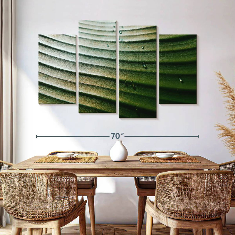 Harnek Banana Leaf Dripping Droplets, 42" H x 68" W