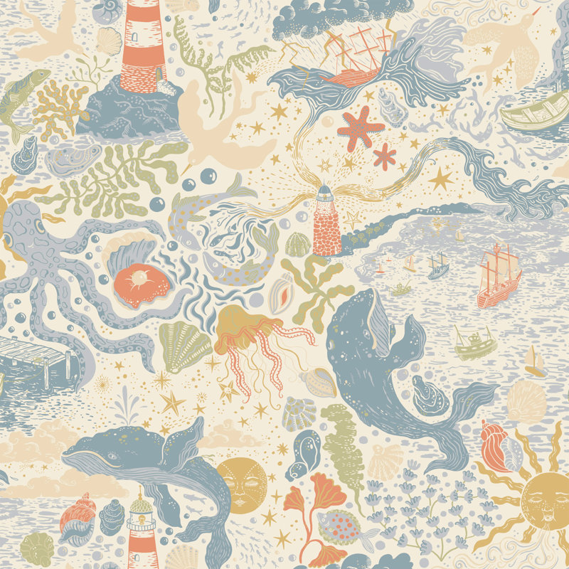 Galerie Resan Havet Nautical Wallpaper, Blue