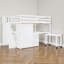 Lit mezzanine, bureau d'étude peu encombrant, deux bureaux, rangement pour bibliothèque et garde-robe, chambre contemporaine pour enfants et adolescents-1034710355-1034710354