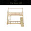Twin Over Queen House Bunk Bed With Climbing Nets And Climbing Ramp-1164176930