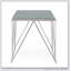 Table basse rectangulaire avec plateau en bois manufacturé et tablette