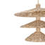 Luminaire suspendu 15 niveaux 3 têtes Hilton Head - or français / ruppie maritime naturelle