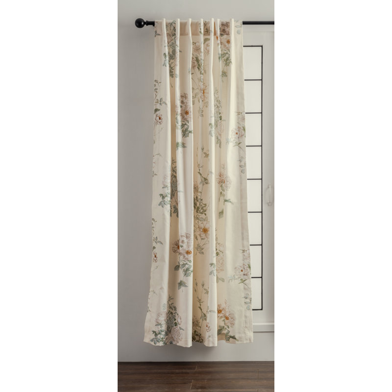 Maison d'Hermine Villette - Rideau gris tourterelle 100 % coton - 127 cm x 213 cm, L 50 po x L 84 po