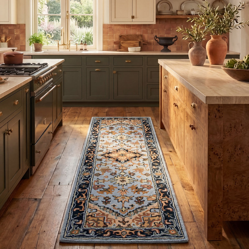 Fleta Hand Tufted Wool Oriental Rug, Runner 2'3" x 8'