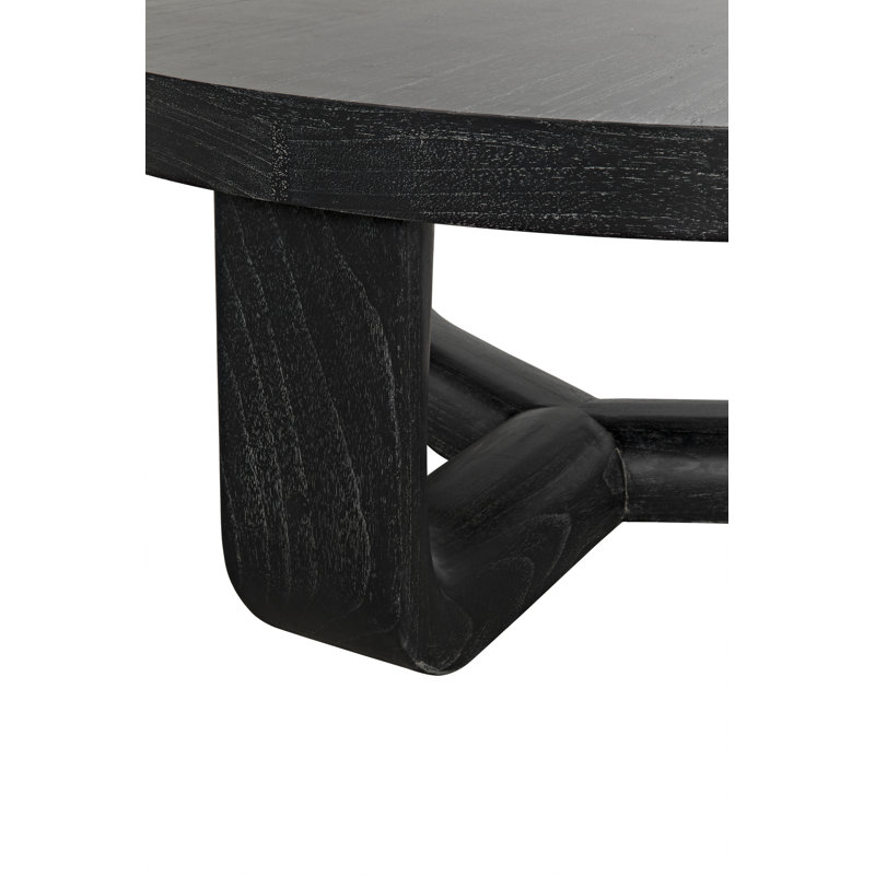 Joel Solid Wood Coffee Table, Cinder Black