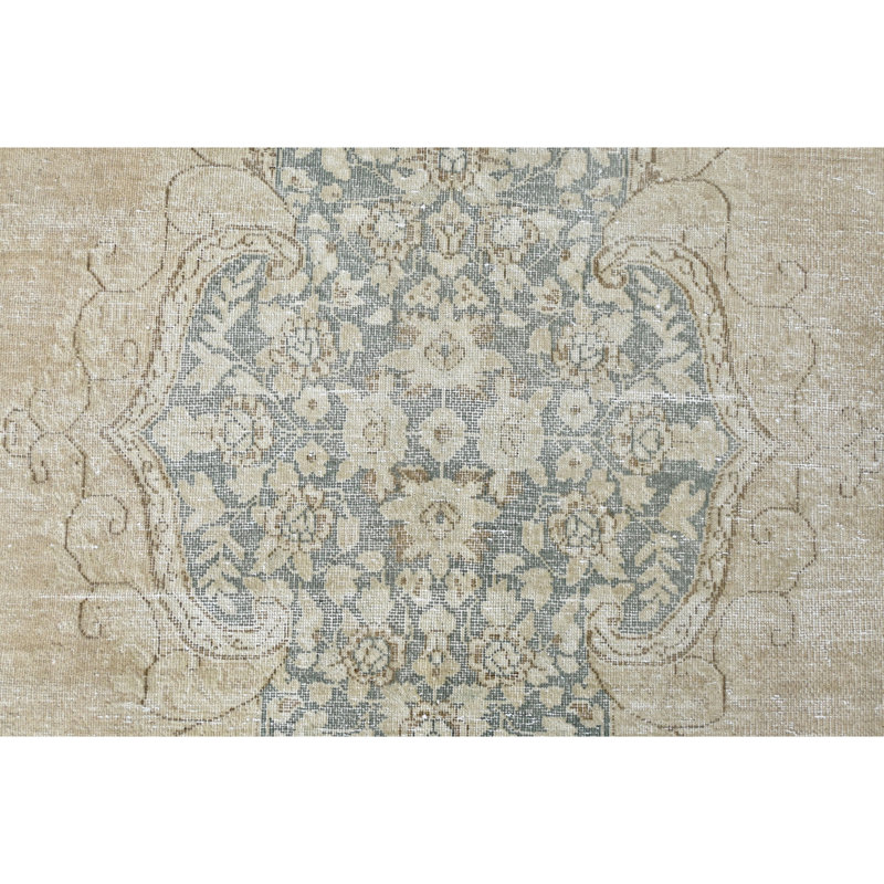Tapis chameau et gris anthracite noué à la main de haute qualité
