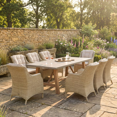 8 - Person Patio Dining Set with Rectangular Table