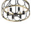 Lustre tambour en métal 22 po à 6 lumières