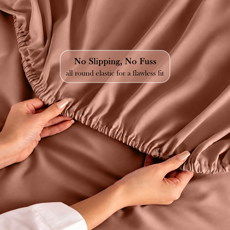 Bedroom Collection Standard Fitted Sheet, Double, Peach