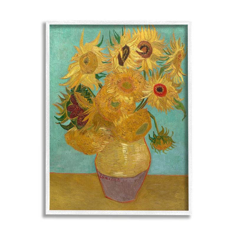 «Van Gogh Sunflowers Post Impressionist» par Vincent Van Gogh, reproduction d'art, H 20 po x l 16 po