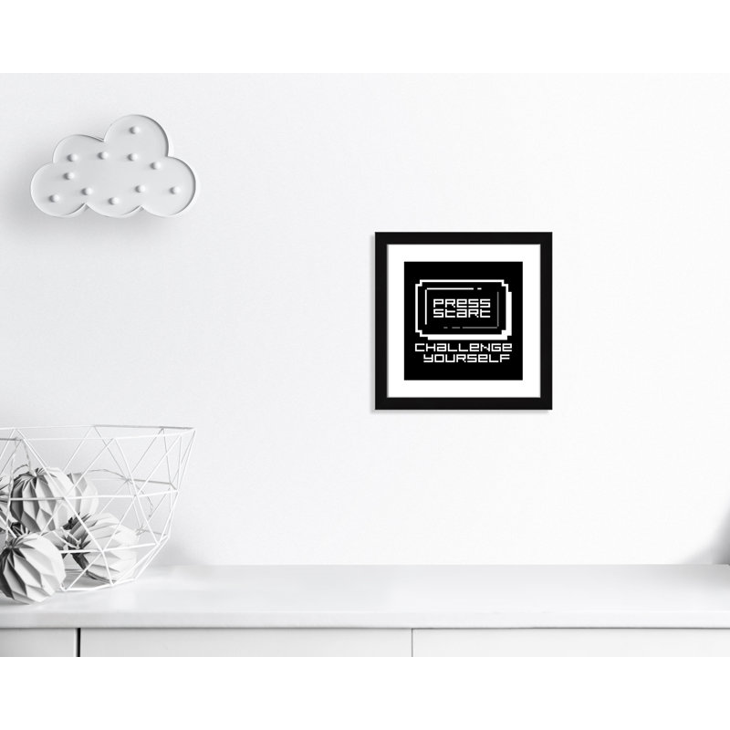 Challenge Yourself Sports, 18" H x 18" W x 0.63" D, Black Framed
