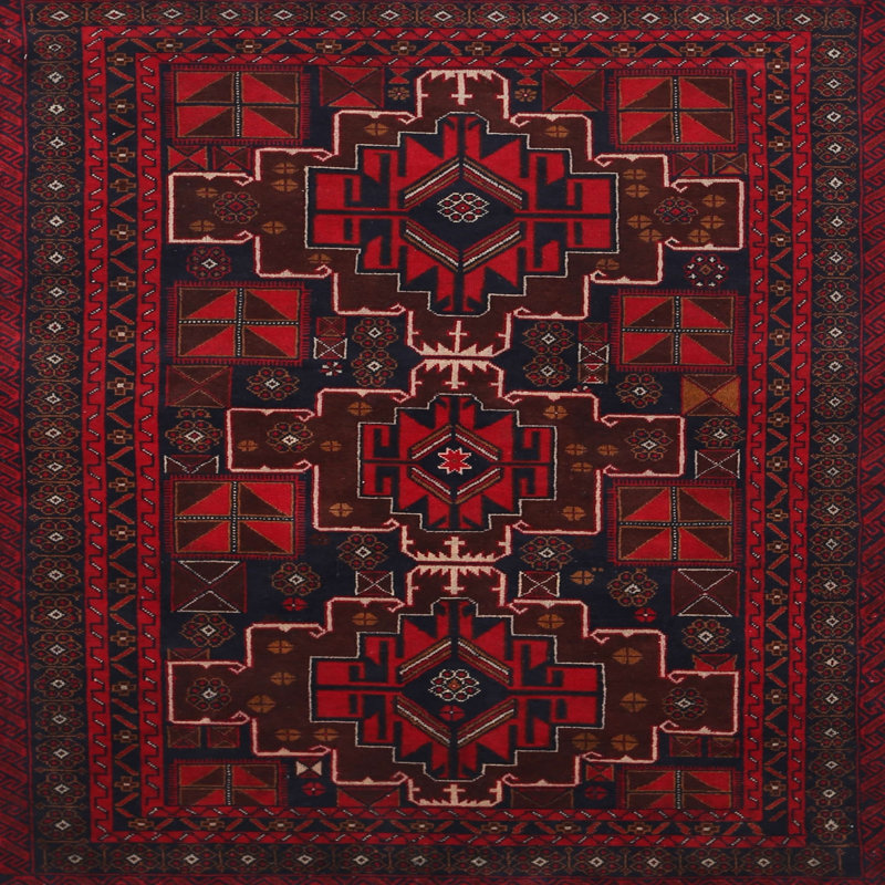 Oriental Indoor Rug, Square 5'