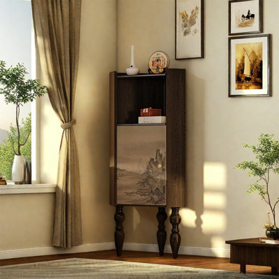 Armoire en noyer avec plateau large