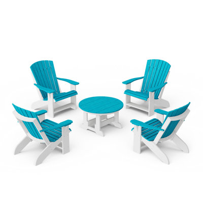 Ensemble de conversation de chaise Adirondack 5 pièces Heritage