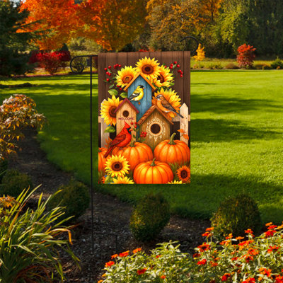 Trio de jardin d'automne Birdhouse Trio 12 x 18