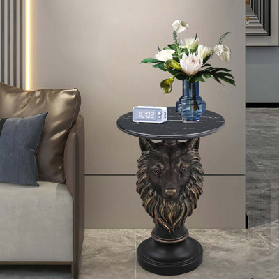 Table d'appoint avec plateau en faux marbre Regal