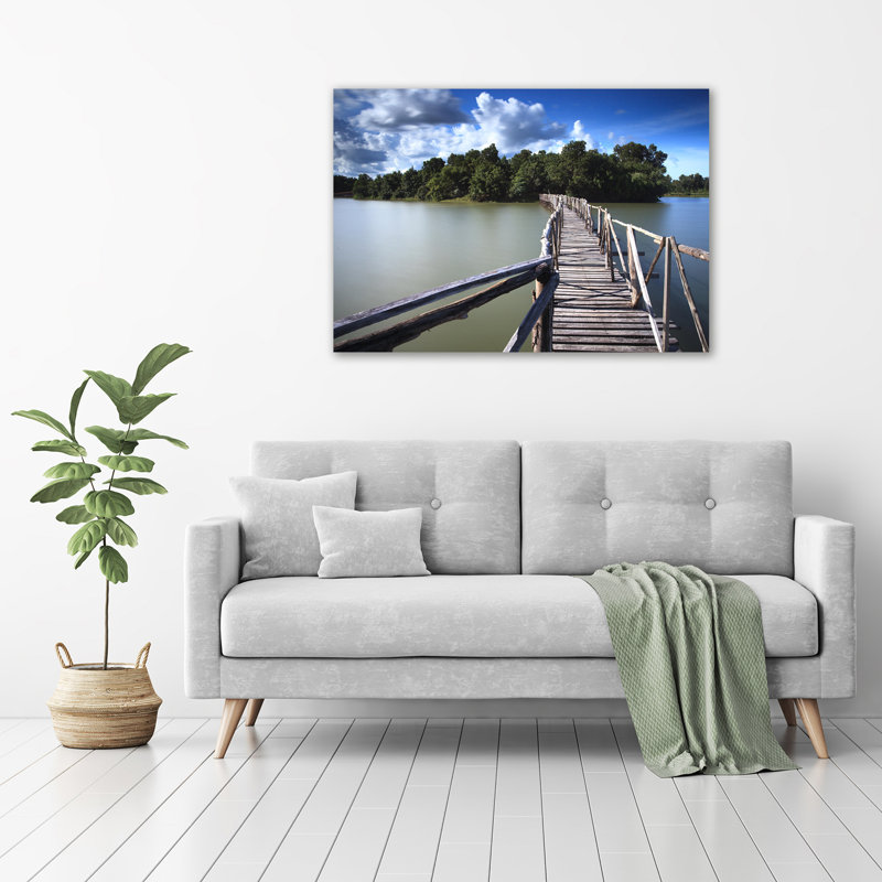 Wooden Bridge - No Frame Print on Glass, Canvas