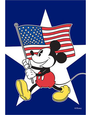 Drapeau Disney Mickey Mouse Freedom Patriotic Garden, 12,5 po x 18 po, porte-drapeau vendu séparément, produit Disney sous licence officielle