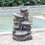 Fontaine d'extérieur en pierre 19 x 15 x 31,5 po