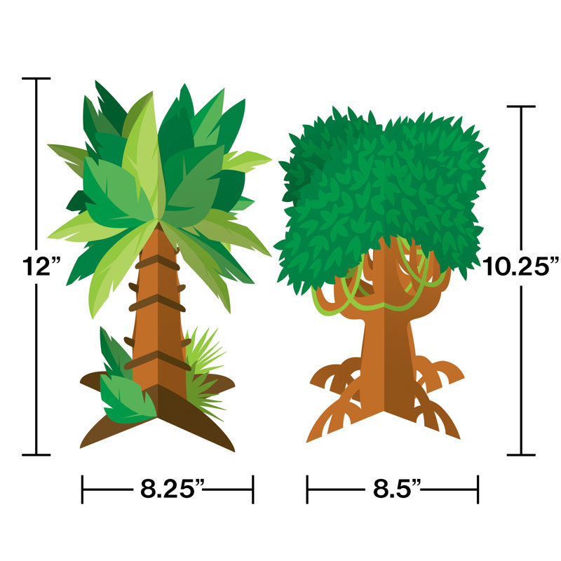 Green Jungle Theme Paper Birthday Decoration Kit
