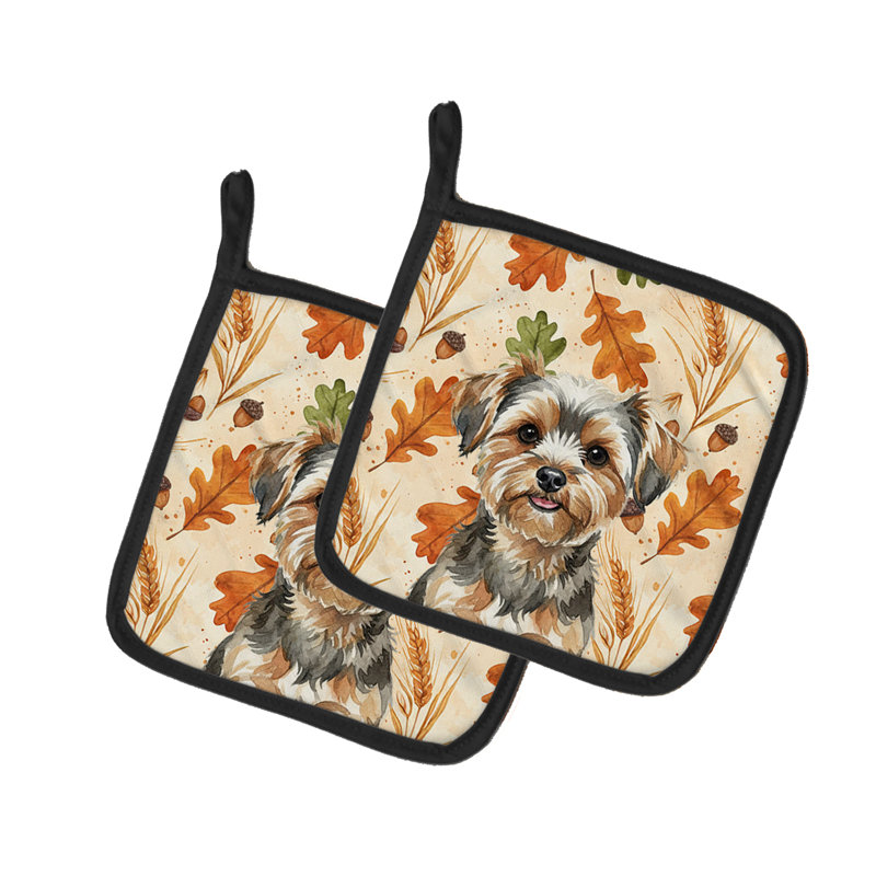 Paire de poignées Yorkiepoo Heirloom Fall