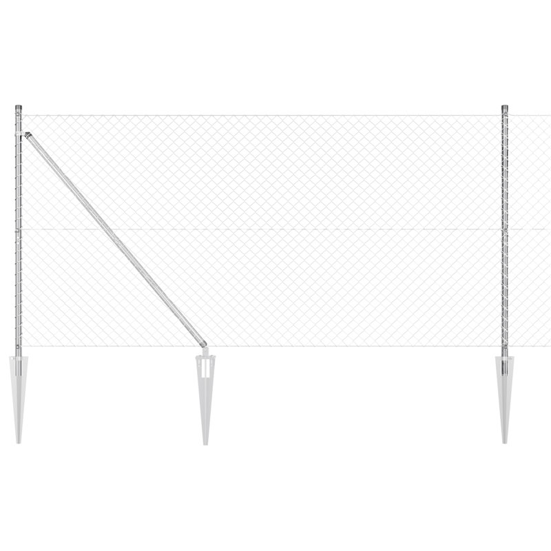 Fence Panels Fencing, Silver, 120cm H x 1000cm W