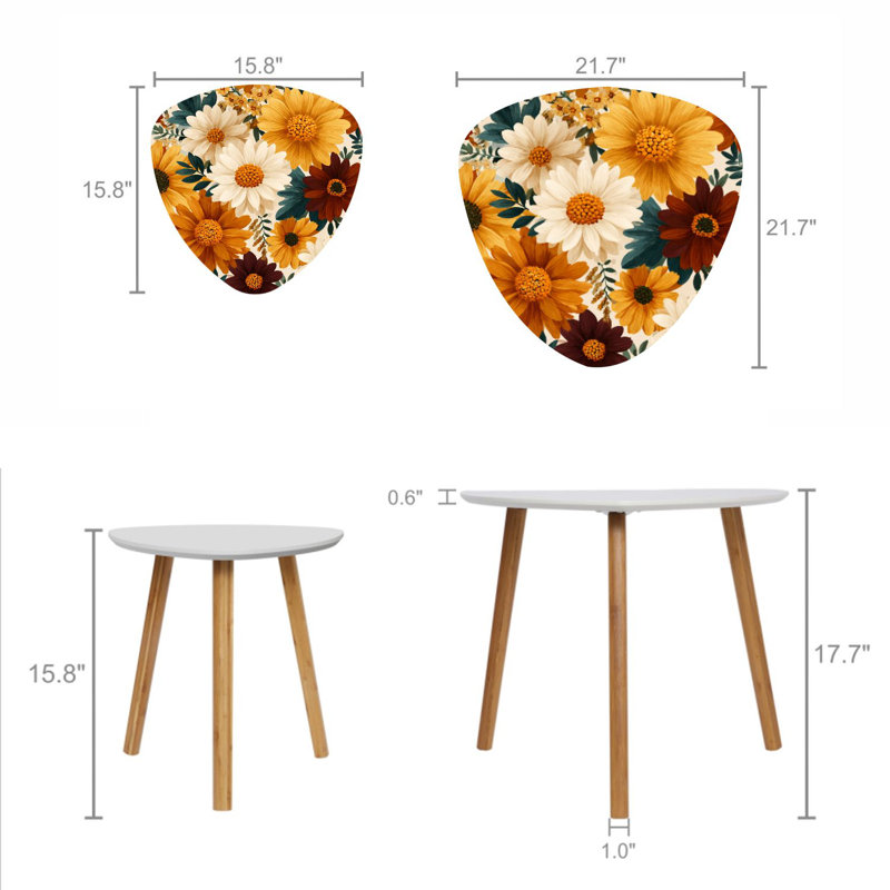 Ensemble de 2 tables basses gigognes Triangle