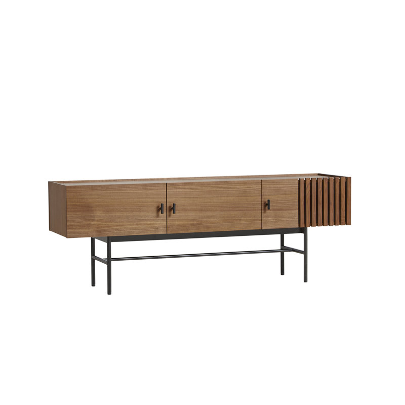 Array Low Sideboard (150 Cm), Black/Walnut