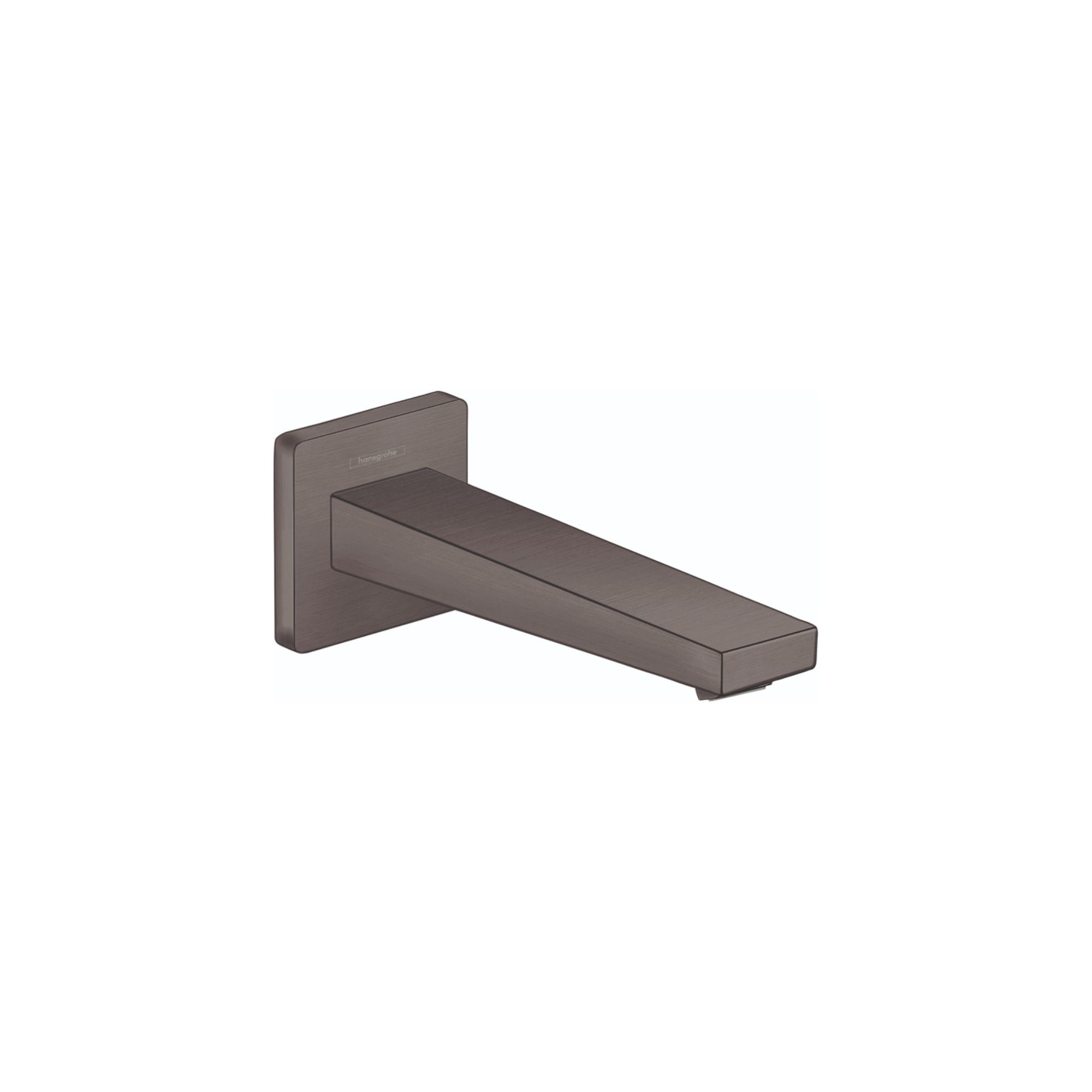 Metropol Wall Mounted Tub Spout, Brushed Black Chrome