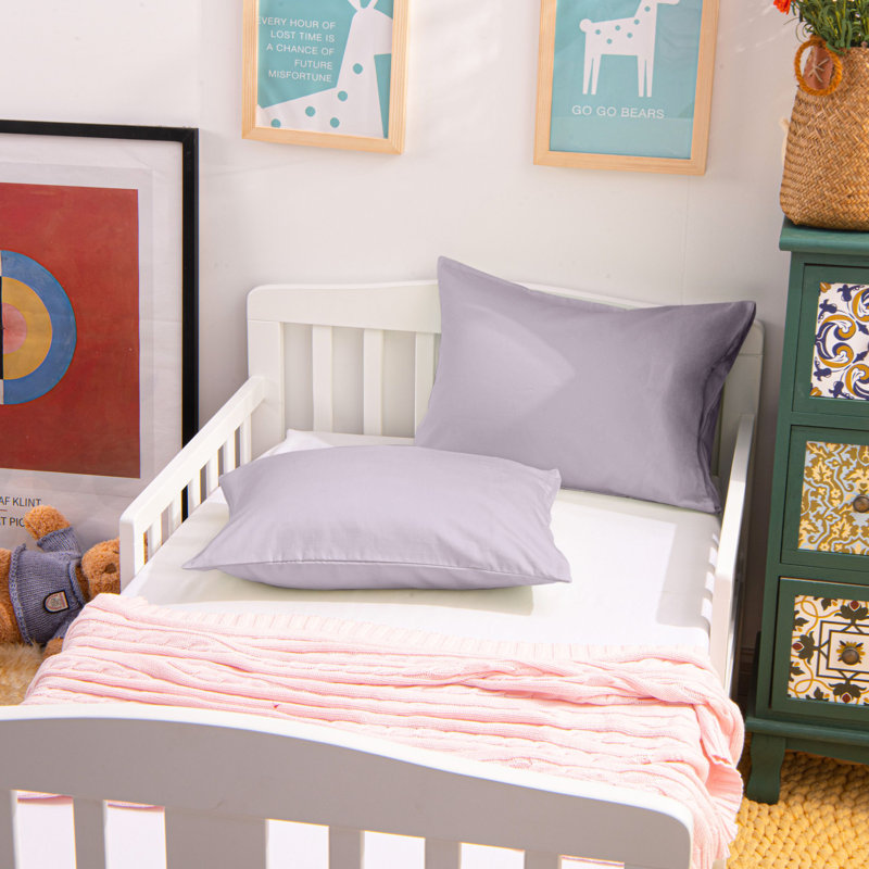 Taies d'oreiller standard pour chambre de bébé en coton - Ensemble de fermeture à enveloppes 13x18 pouces à capacité de transport de 500 fils?