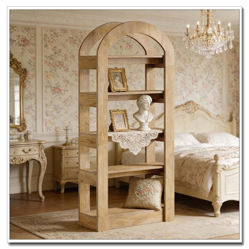 Arched Display Shelf,5-Tier Bookshelf