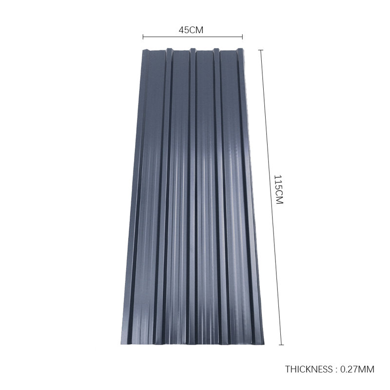 Dakota Fields Rust Resistant Steel Roofing Kit, 116 cm H x 46 cm W x 1.03 cm D, Grey