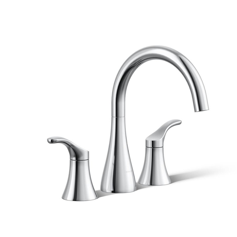 Simplice Bath Trim 2 Deck Mounted Roman Tub Faucet, Polished Chrome