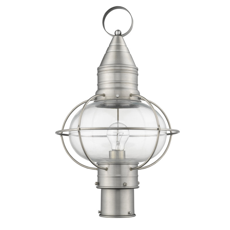 Tête de lanterne câblée 1 lumière Aster, Nickel brossé