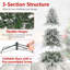  Arbre de Noël artificiel 8 pi avec embouts en PVC 1108 PE et 450 lumières DEL-304558799
