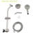 Dual Shower Head Kit With 8 Hand Shower, 4.7" Rain Showerhead, Stainless Steel Hose, Adjustable Holder, Slide Bar, Angle Brushed Nickel Finish - Nickel, Holder-127377190