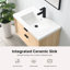 Ensemble de meuble-lavabo simple mural 30 po avec comptoir en céramique Danbury-1650144412-1650144414