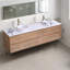 Meuble-lavabo mural 84 po avec comptoir en pierre de quartz et lavabo vasque Skyward-1722791775