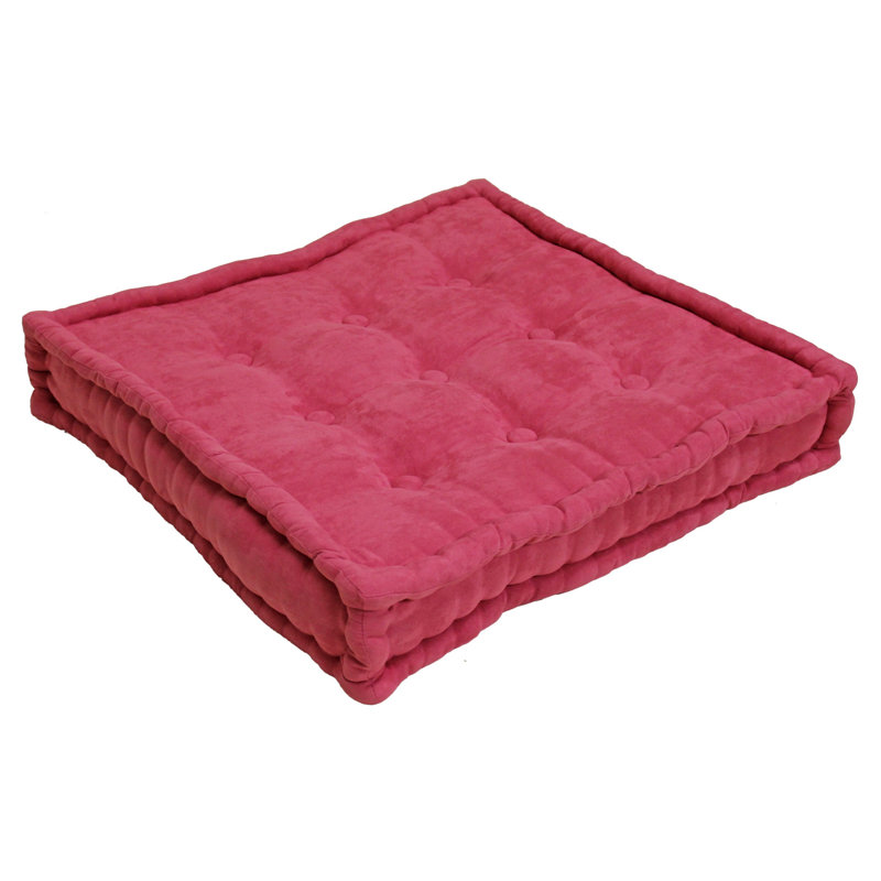 Buttons Microsuede Reversible Throw Pillow, Bery Berry