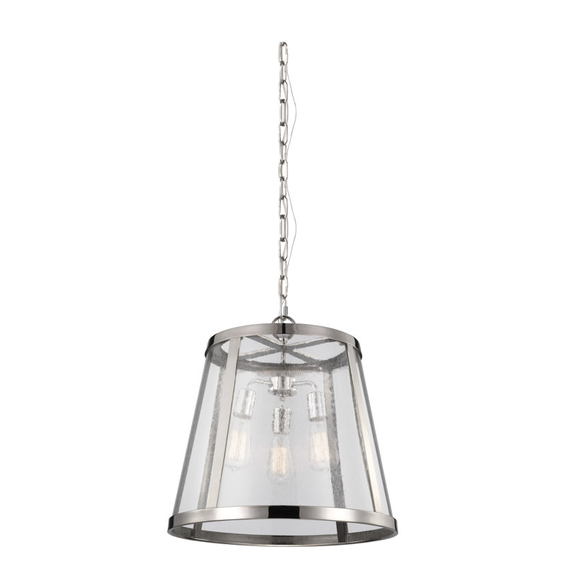 Grand luminaire suspendu Amiir, Nickel poli