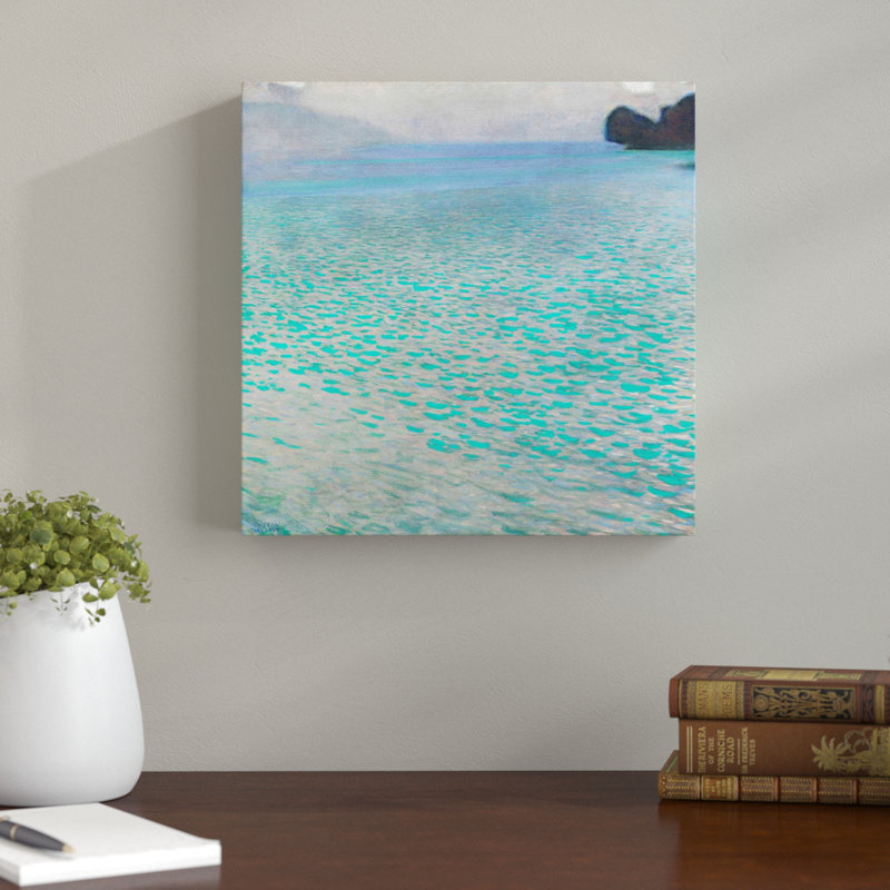 Lake Attersee by Gustav Klimt - Wrapped Canvas - Framed Print, 50cm H x 50cm W