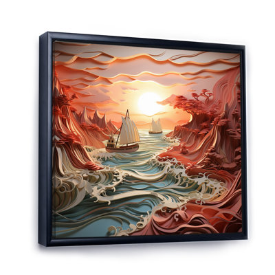 " Coastal Tranquility Papercut II "