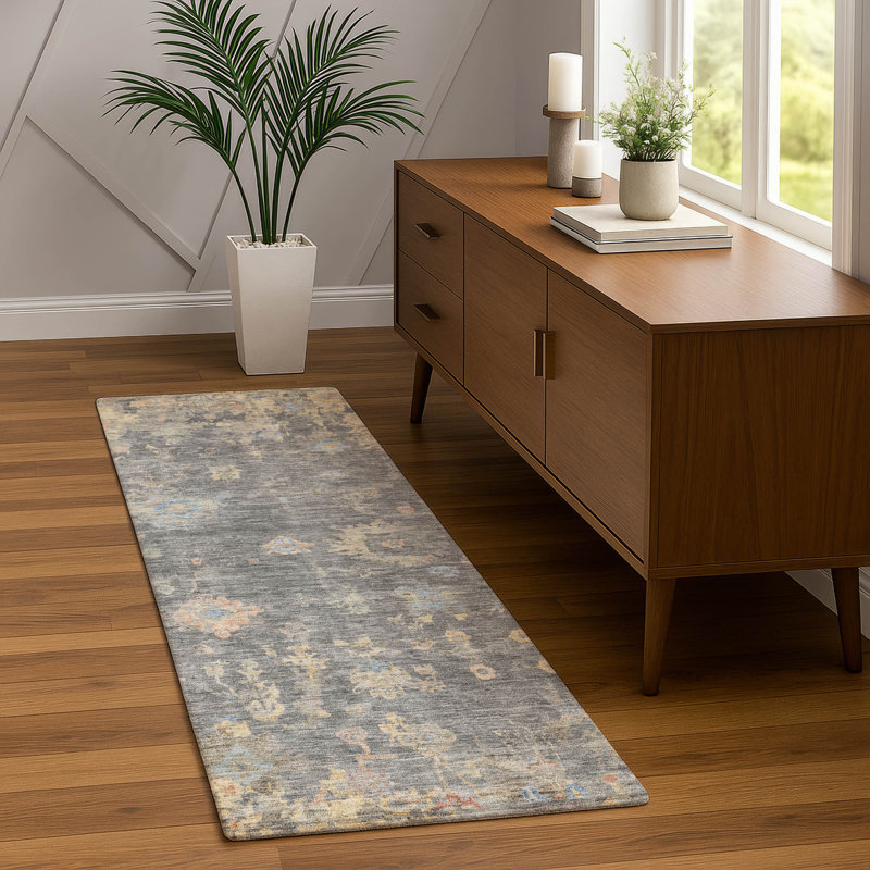 Machine Washable Indoor/Outdoor Matsumura ACN2302 Global Rug, Runner 2'3" x 7'6"