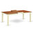 5 Piece Dining Room Table Set Includes a Rectangle Kitchen Table with Butterfly Leaf and 4 Dining Chairs, 40x78 Inch, Buttermilk & Cherry-20549008-132939999