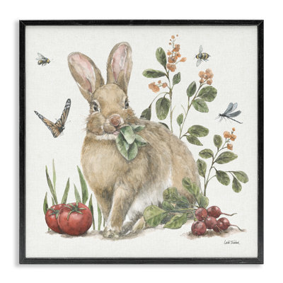 «Rabbit & Butterfly Garden», estampe numérique par Leslie Trimbach